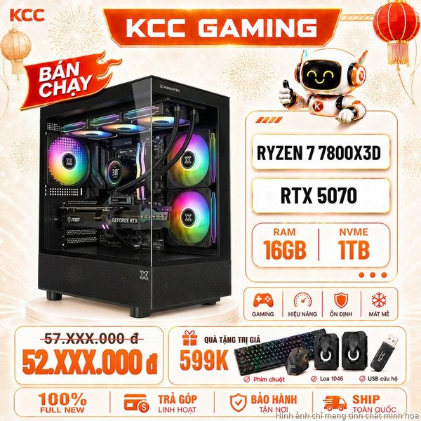 PC KCC AMD R7-7800X3D / VGA RTX 5070