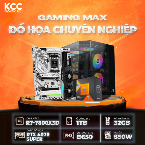 PC KCC AMD R7-7800X3D / VGA RTX 4070 Super