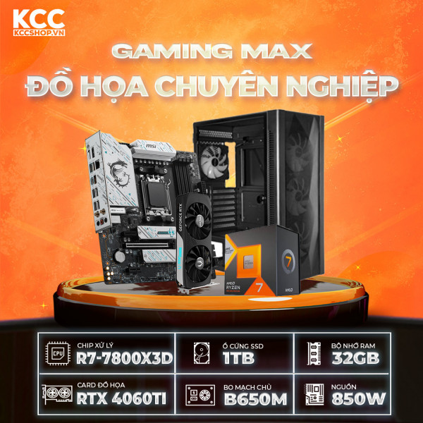 PC KCC AMD R7-7800X3D / VGA RTX 4060 Ti