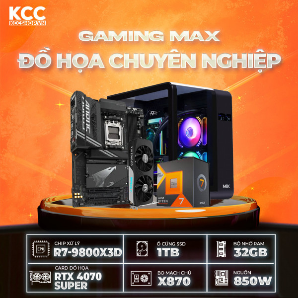 PC KCC AMD R7-9800X3D / VGA RTX 4070 Super