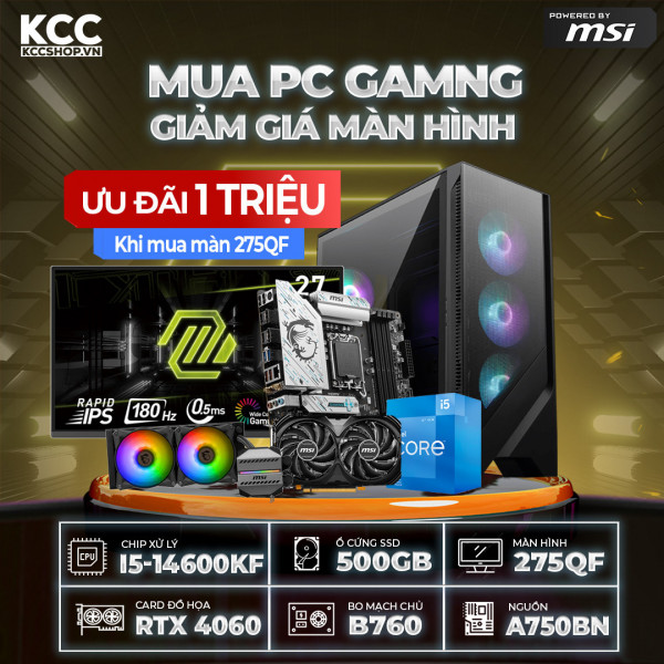 PC KCC Intel i5-14600KF / VGA RTX 4060 (Powered by MSI)