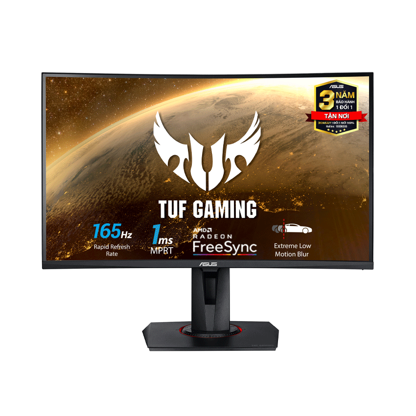 Màn hình ASUS TUF Gaming VG27VQ (27 inch/FHD/VA/400cd/m²/HDMI+DP+Dual-link DVI-D/165Hz/FreeSync/1ms/Cong)