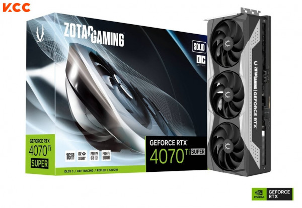 VGA ZOTAC GAMING GeForce RTX 4070 Ti SUPER SOLID OC 16GB GDDR6X