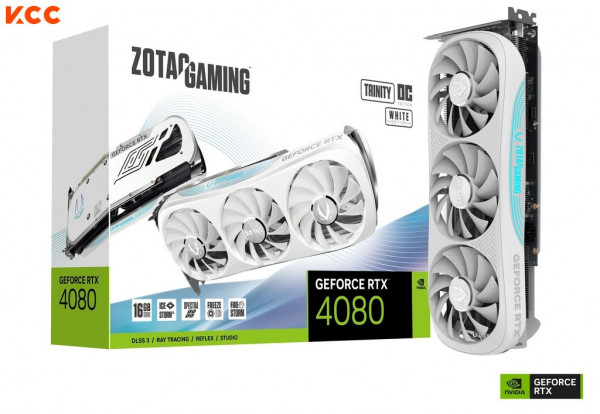 VGA ZOTAC GAMING GeForce RTX 4080 16GB Trinity OC White Edition