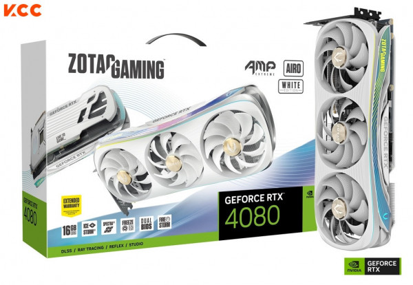 VGA ZOTAC GAMING GeForce RTX 4080 16GB AMP Extreme AIRO White Edition