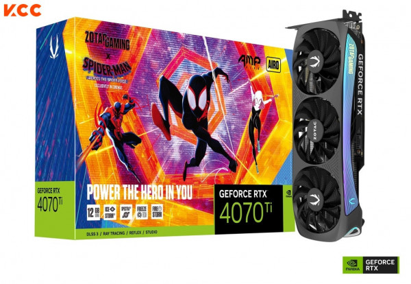 VGA ZOTAC GAMING GeForce RTX 4070 Ti AMP AIRO SPIDER-MAN 12GB GDDR6X