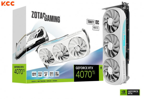 VGA ZOTAC GAMING GeForce RTX 4070 Ti Trinity OC White Edition 12GB GDDR6X