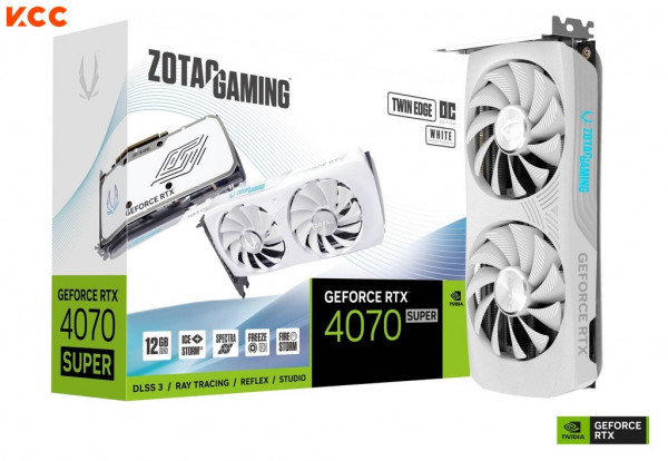 VGA ZOTAC GAMING GeForce RTX 4070 SUPER TWIN EDGE OC WHITE Edition 12GB GDDR6X