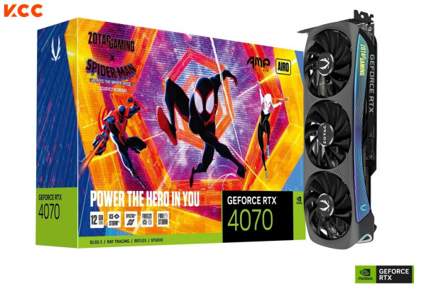 VGA ZOTAC GAMING GEFORCE RTX 4070 AMP AIRO SPIDER-MAN 12GB GDDR6X