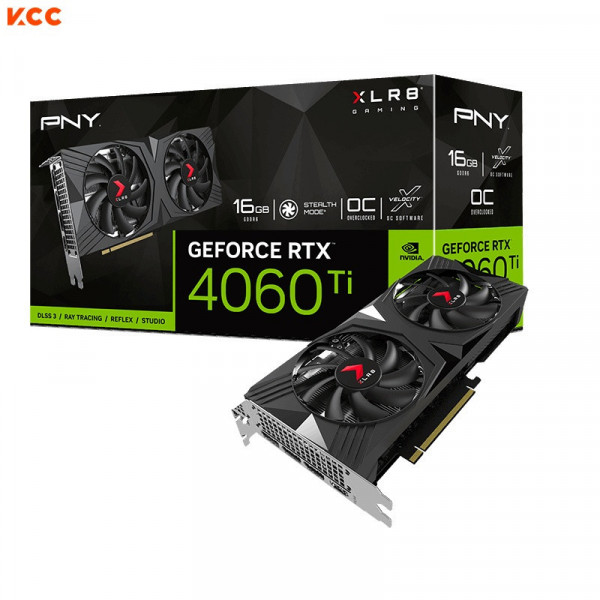 VGA PNY GeForce RTX 4060 Ti 16GB XLR8 Gaming VERTO OC Dual Fan DLSS 3