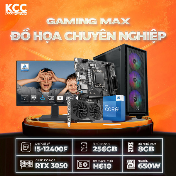 (TẶNG KÈM MÀN HÌNH) PC KCC Intel I5-12400F / VGA GTX 3050