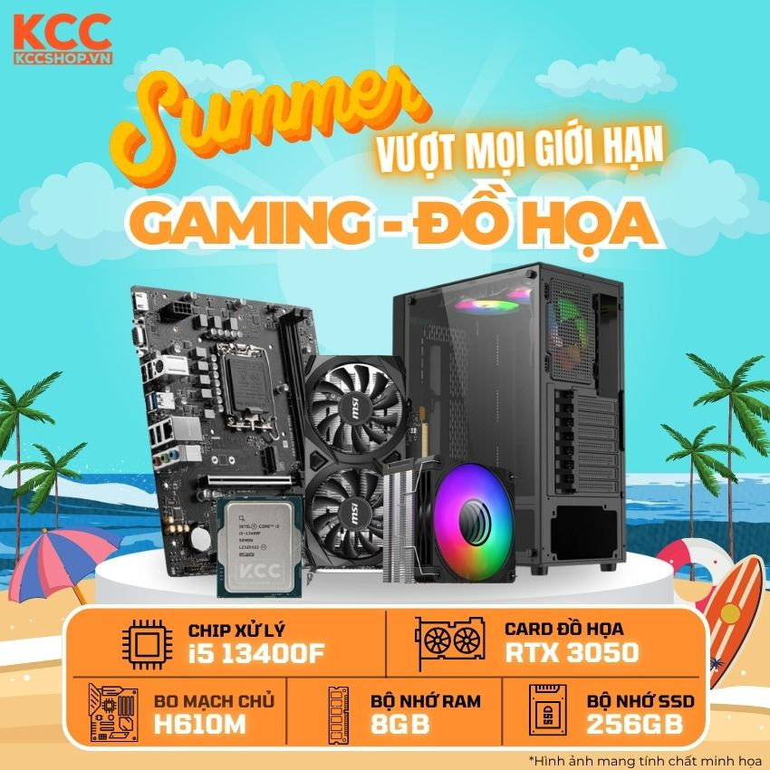 (TẶNG KÈM MÀN HÌNH) PC KCC Intel I5-13400F / VGA RTX 3050