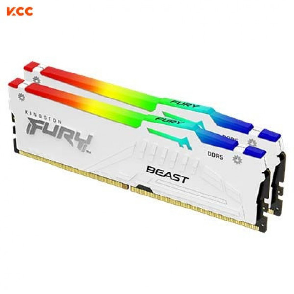 Ram Kingston FURY Beast RGB (KF552C36BWEAK2-32) 32GB (2x16GB) C36 5200MHz DDR5 White