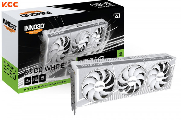 VGA INNO3D GeForce RTX 5080 X3 OC WHITE 16GB GDDR7