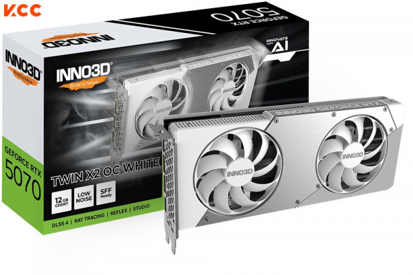 VGA INNO3D GeForce RTX 5070 TWIN X2 OC WHITE 12GB GDDR7