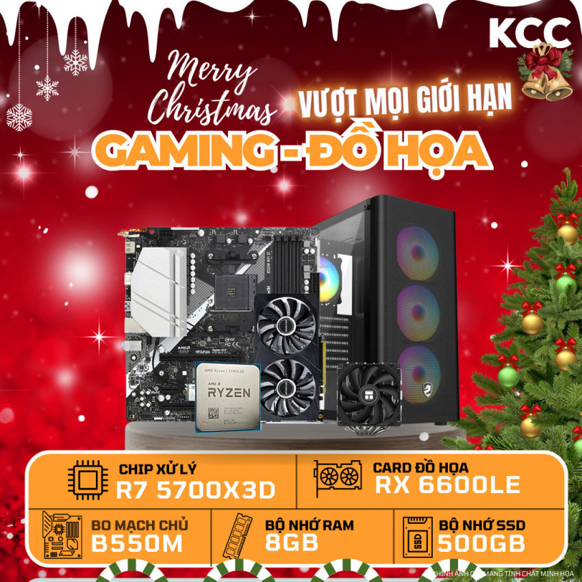 PC KCC AMD R7-5700X3D / VGA RX 6600