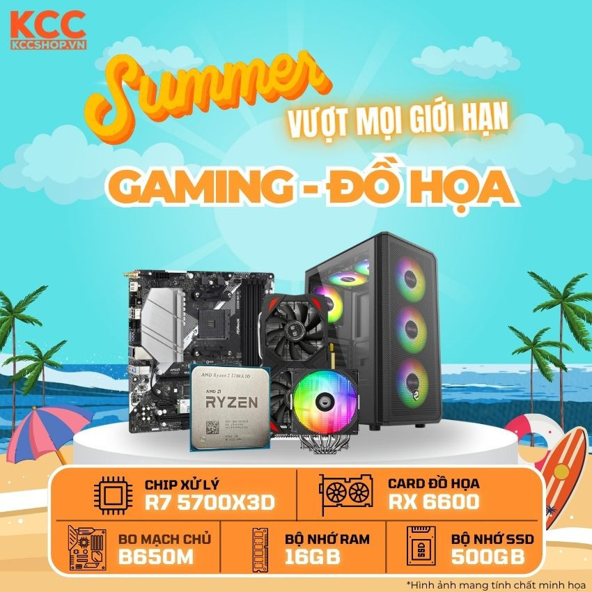 PC KCC AMD R7-5700X3D / VGA RX 6600