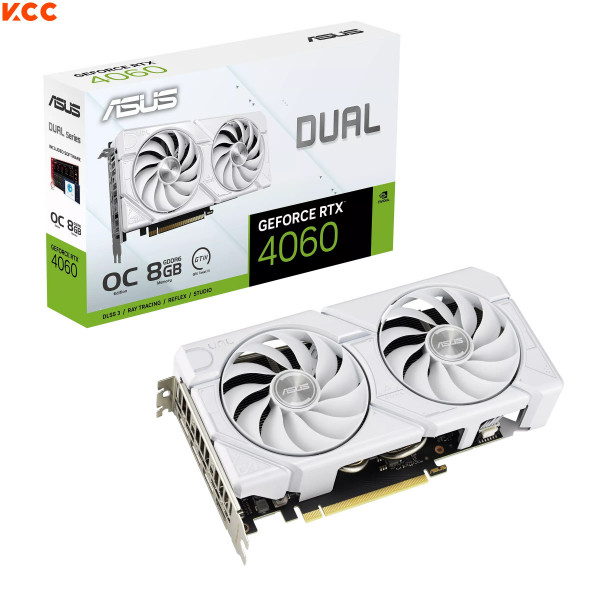 VGA ASUS Dual GeForce RTX 4060 White OC EVO Edition 8GB GDDR6