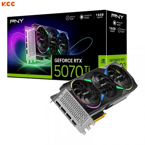 VGA PNY GeForce RTX 5070 Ti ARGB EPIC-X RGB OC Triple Fan