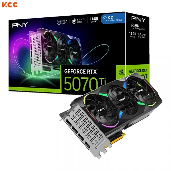 VGA PNY GeForce RTX 5070 Ti ARGB EPIC-X RGB Triple Fan