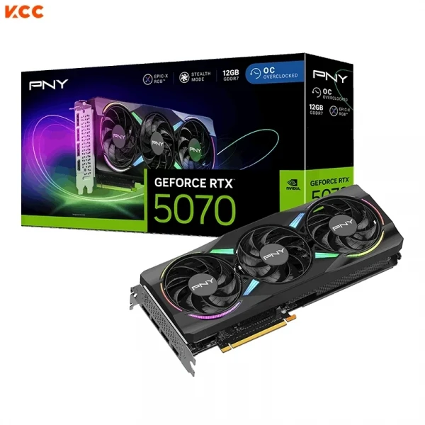 VGA PNY GeForce RTX 5070 ARGB EPIC-X RGB OC Triple Fan