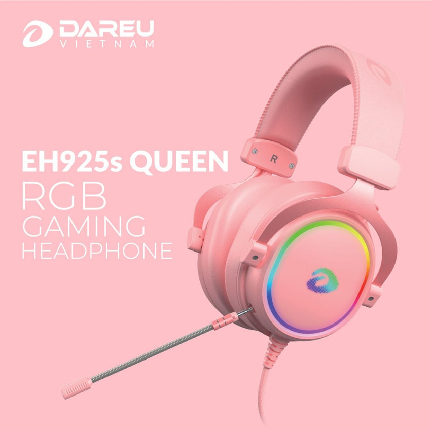 Tai nghe DareU EH925s Queen Pink 7.1 RGB
