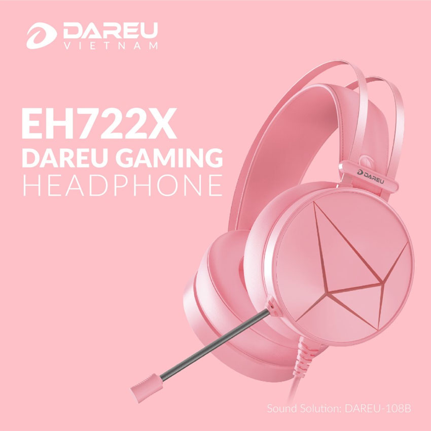 Tai nghe DareU EH722X 7.1 Pink