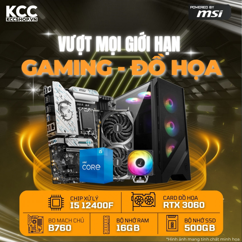 PC KCC Intel i5-12400F / VGA RTX 3060 (Powered by MSI)