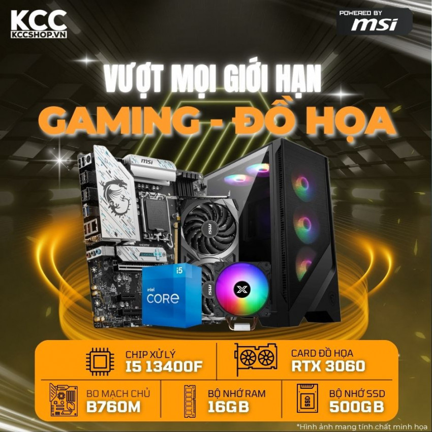 PC KCC Intel i5-13400F / VGA RTX 3060 (Powered by MSI)