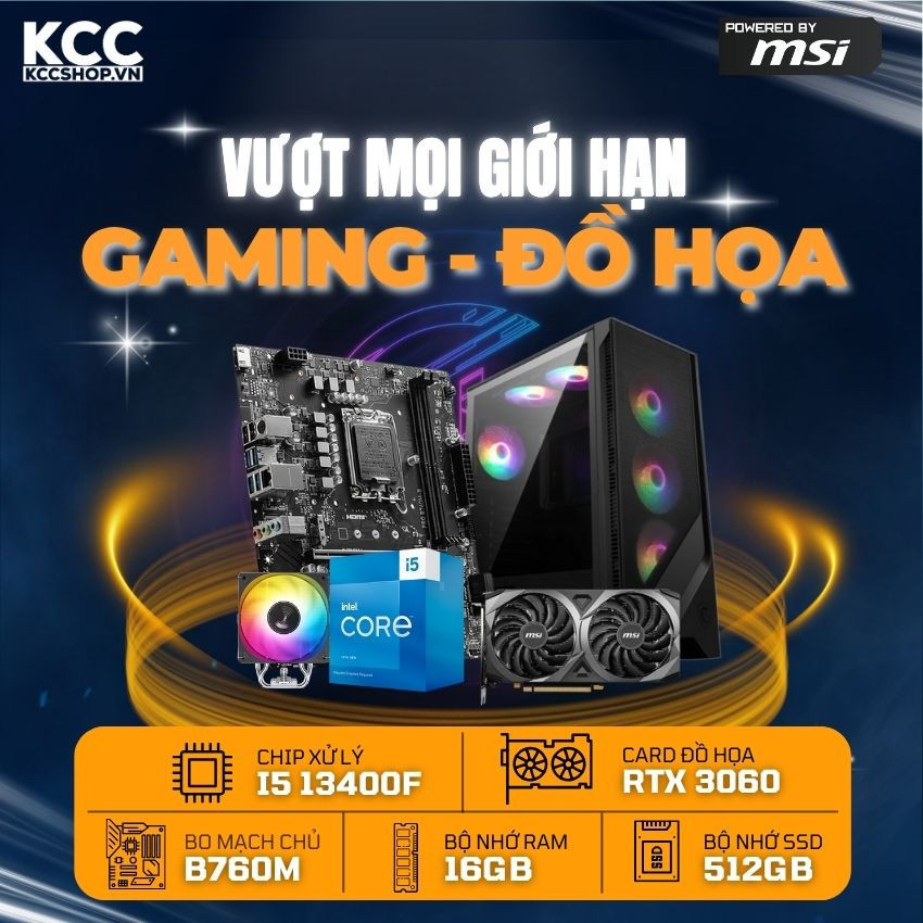 PC KCC Intel i5-13400F / VGA RTX 3060 (Powered by MSI)