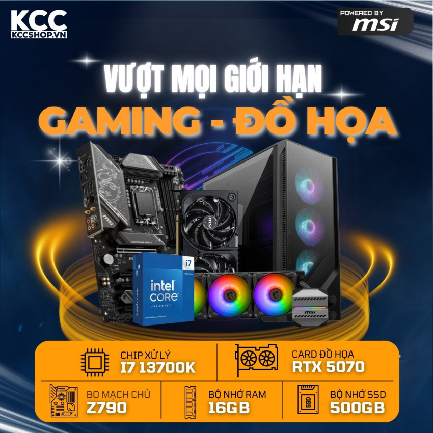 PC KCC Intel i7-13700K / VGA RTX 5070 (Powered by MSI)
