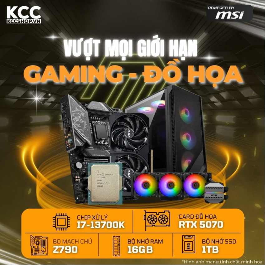 PC KCC Intel i7-13700K / VGA RTX 5070 (Powered by MSI)