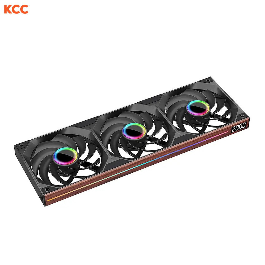 Fan case Jungle Leapard Starlink Wood 360 ARGB Black