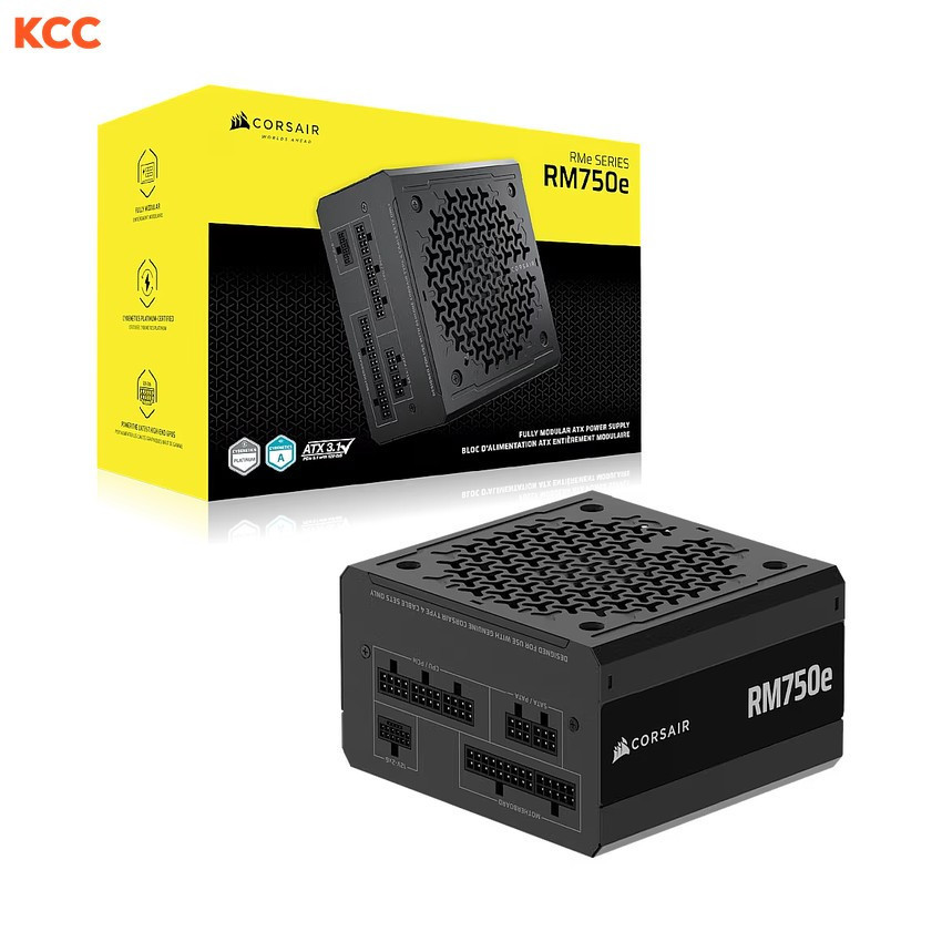 Nguồn máy tính Corsair RM750e ATX 3.1 Cybenetics Gold - Full Modul (CP-9020295-NA)