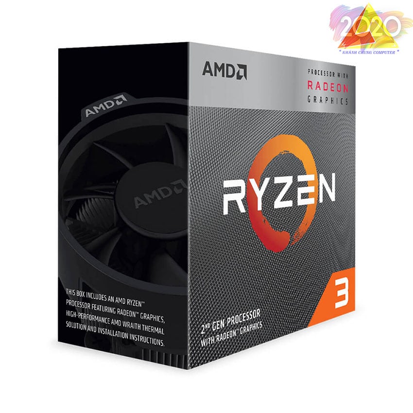 CPU AMD Ryzen 3 3200G (3.6GHz turbo up to 4.0GHz, 4 nhân 4 luồng, 4MB Cache, Radeon Vega 8, 65W) - Socket AMD AM4