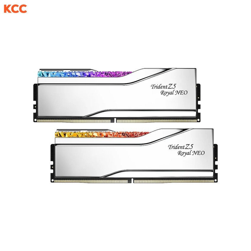 Ram Desktop Gskill Trident Z5 Royal Neo 64GB (32GBx2) CL36 DDR5 6000Mhz Silver (F5-6000J2836G32GX2-TR5NS)