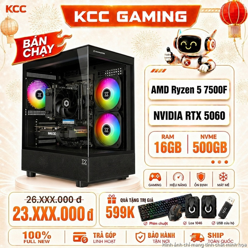 PC KCC AMD R5-7500F / VGA RTX 5060