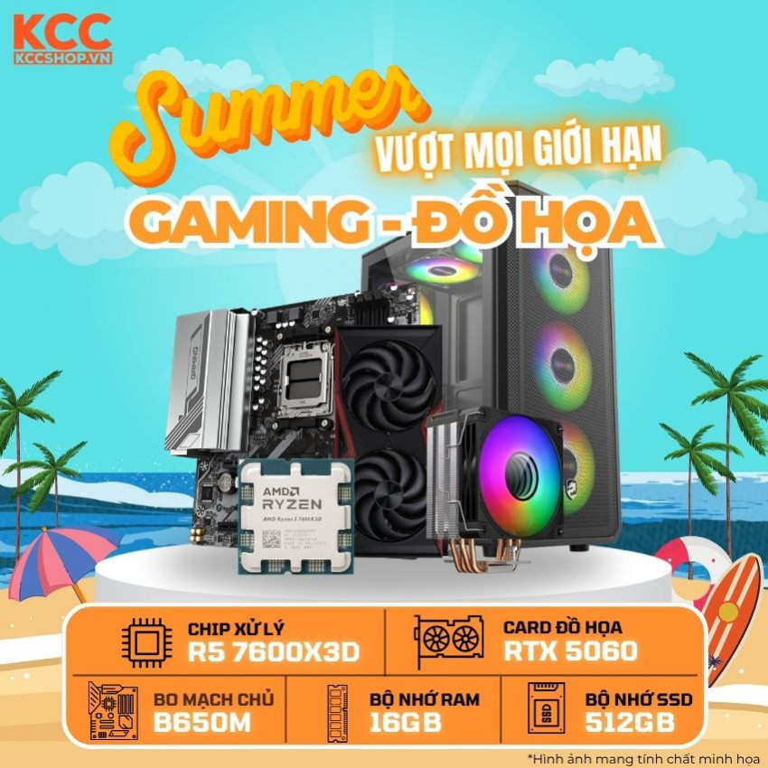 PC KCC AMD R5-7600X3D / VGA RTX 5060
