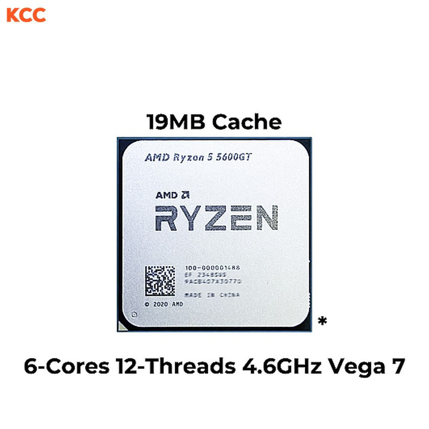 CPU AMD Ryzen 5 5600GT Tray (3.6 GHz Upto 4.6GHz / 16MB / 6 Cores, 12 Threads / 65W / Socket AM4)