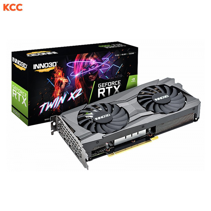 Card màn hình Inno3D RTX 3060 TWIN X2 12GB (12GB GDDR6, 192-bit, HDMI +DP, 1×8-pin) (2nd)