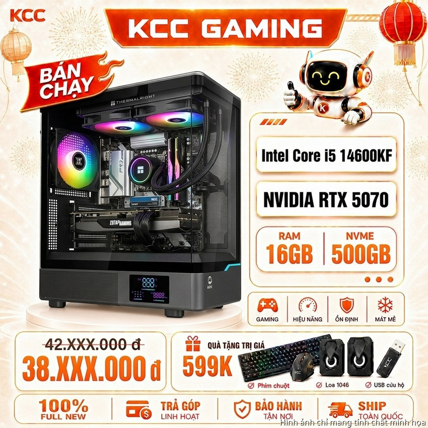 PC KCC Intel i5-14600KF / VGA RTX 5070