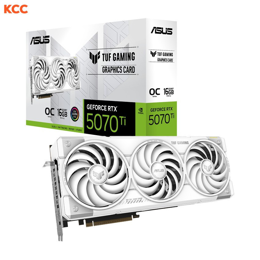 VGA ASUS TUF Gaming GeForce RTX 5070 Ti 16GB GDDR7 White OC Edition (TUF-RTX5070TI-O16G-WHITE-GAMING)