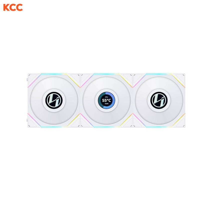 Fan case LIAN LI TL120 LCD TRIPLE PACK White Ngược (12TLLCD3W)
