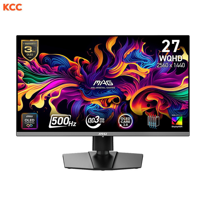 Màn hình gaming MSI MAG 272QP QD-OLED X50 (27in / QHD / OLED / 500Hz / 0.03ms)