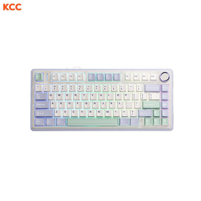 Bàn phím cơ gaming 3 mode AULA F75 (Ice Green/Tím nhạt+be+xanh lá/ Reaper switch)