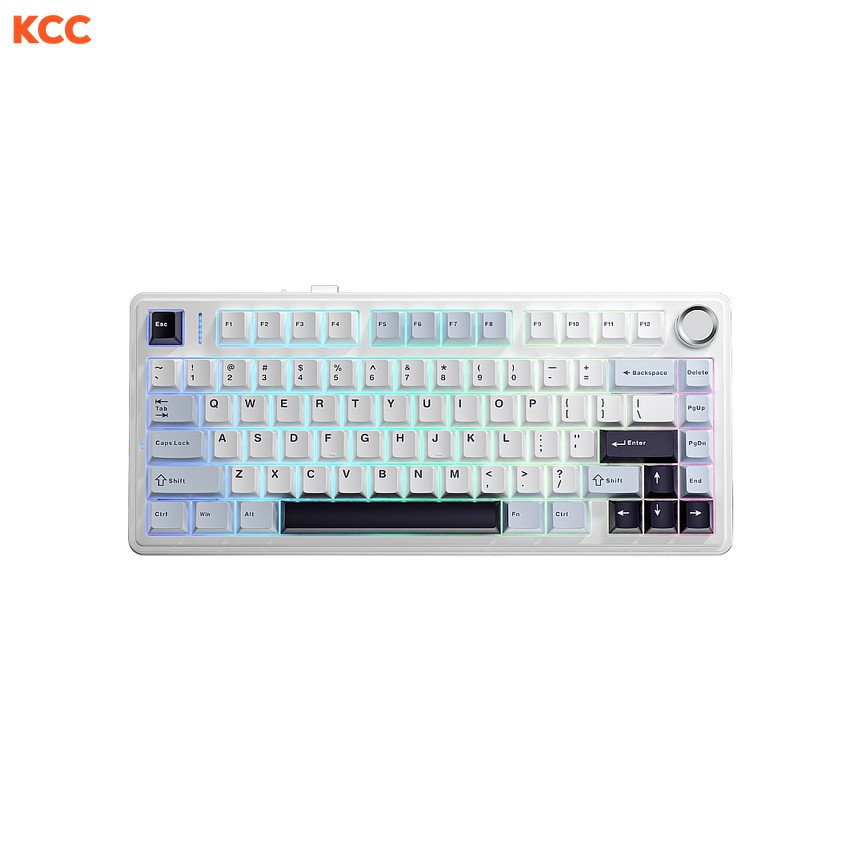 Bàn phím cơ gaming 3 mode AULA F75 (Ice Blue/Xanh + trắng + tím đậm/ Ice Vein switch)