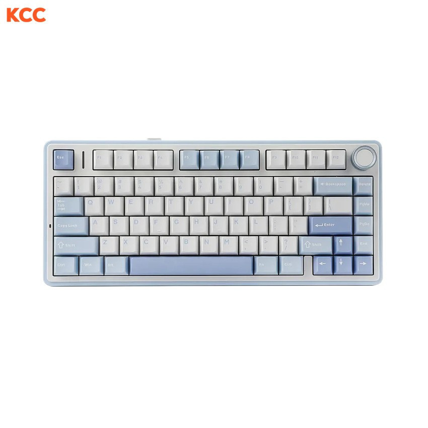 Bàn phím cơ gaming 3 mode AULA F75 (Xanh nhạt + Trắng + Xanh đậm/ Grey Wood V3 Switch)