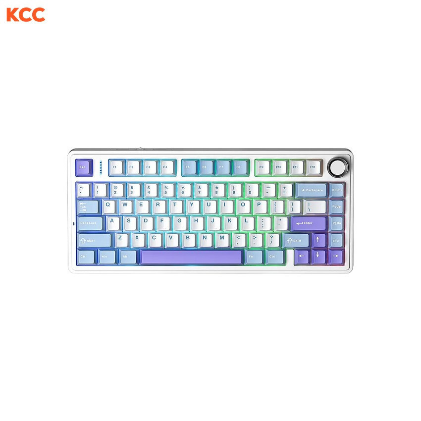 Bàn phím cơ gaming 3 mode AULA F75 (Xanh dương+trắng+tím/ Star Vector switch)