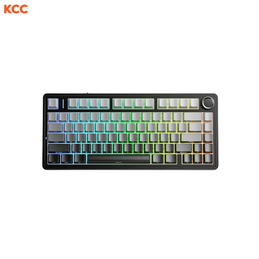 Bàn phím cơ gaming 3 mode AULA F75 (Xám+đen gradient/Reaper switch)