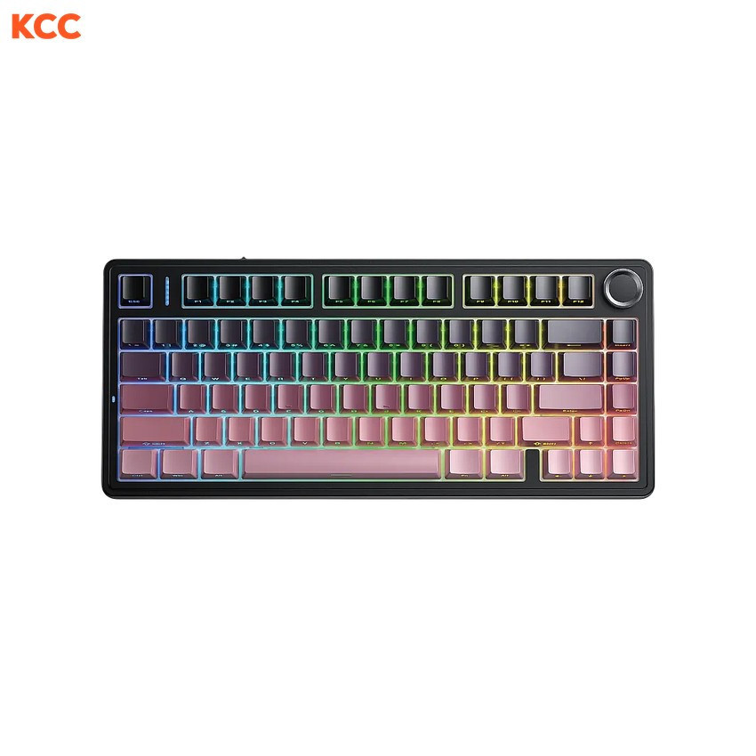Bàn phím cơ gaming 3 mode AULA F75 (Đen + hồng gradient/ Reaper switch)